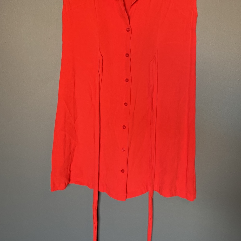 Superdown Red Button Down Collared Dress - image 7